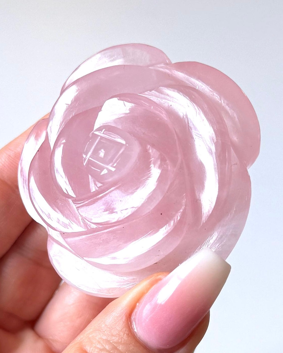 Rose Quartz 3D Rose