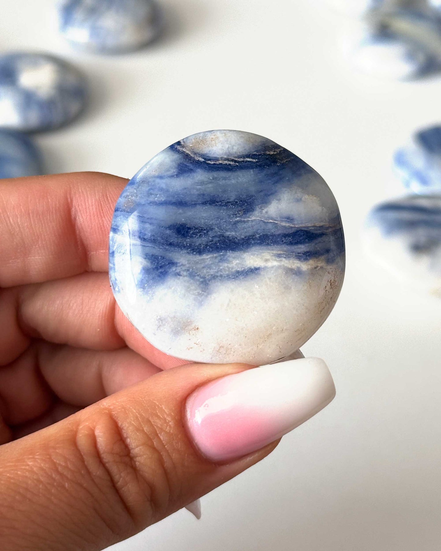 Afghanite Round Palm Stone