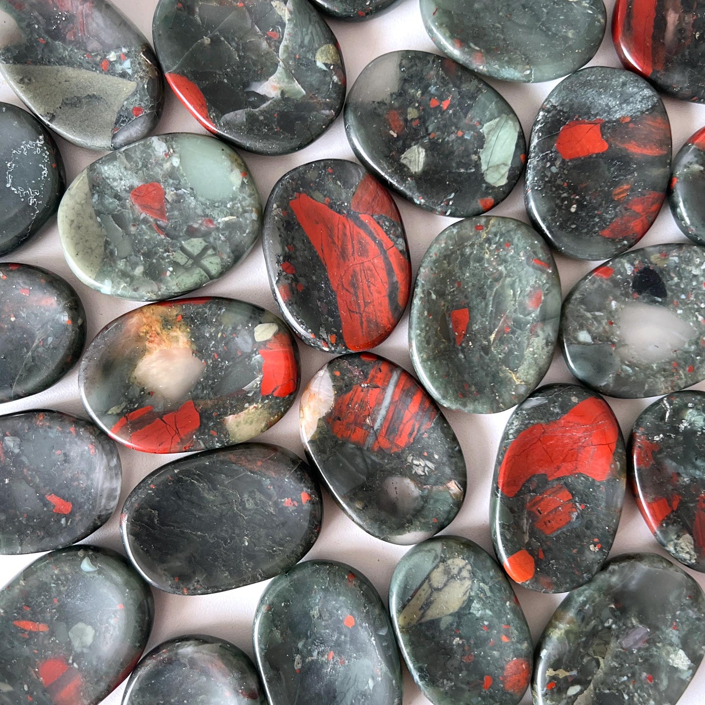 African Bloodstone Worry Stone