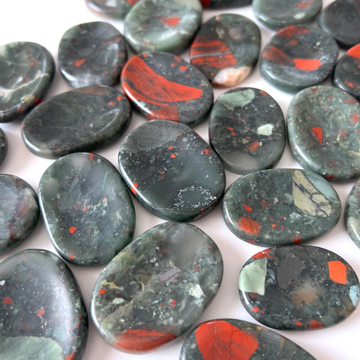 African Bloodstone Worry Stone