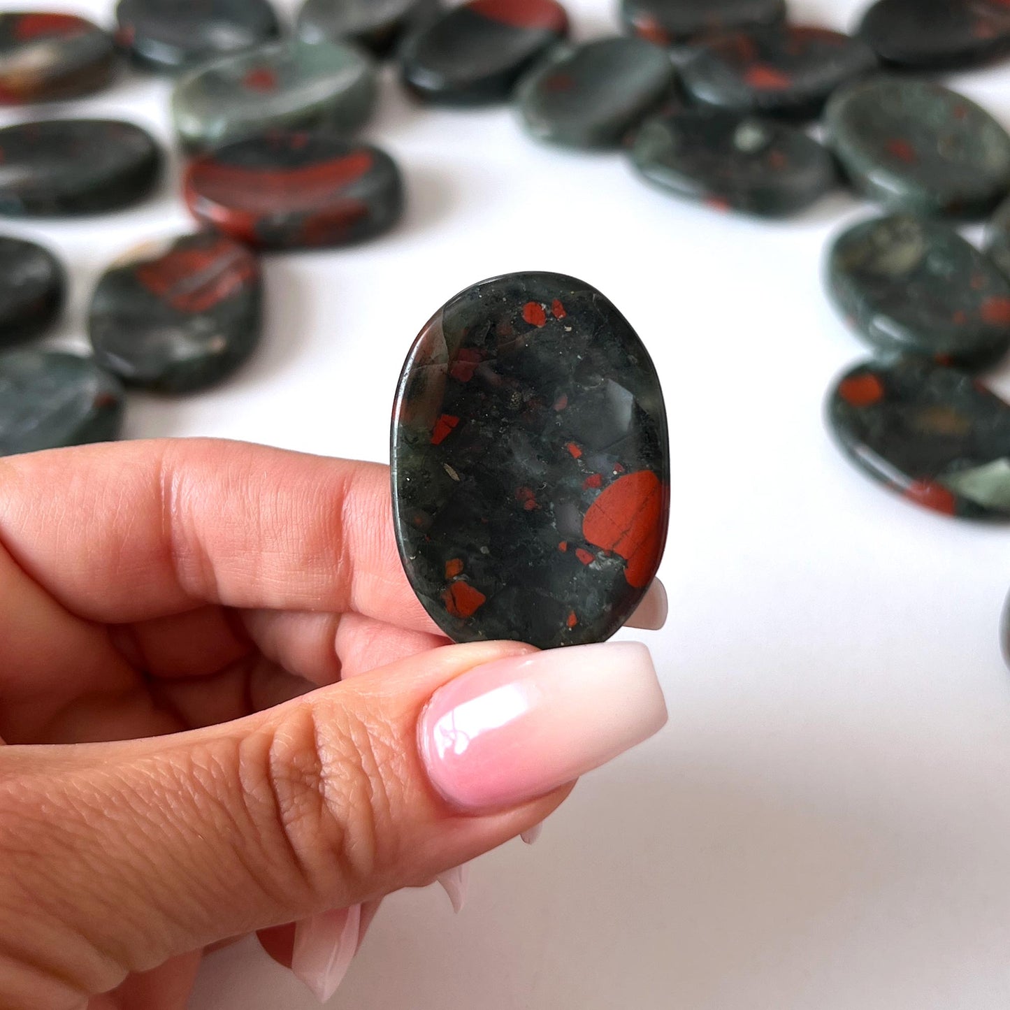 African Bloodstone Worry Stone