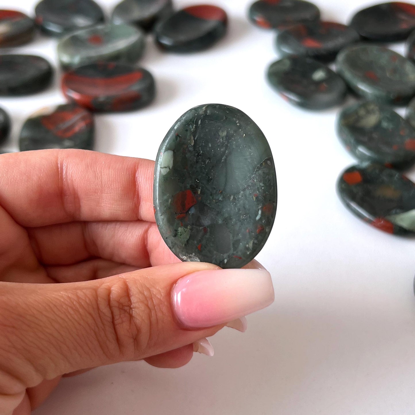 African Bloodstone Worry Stone