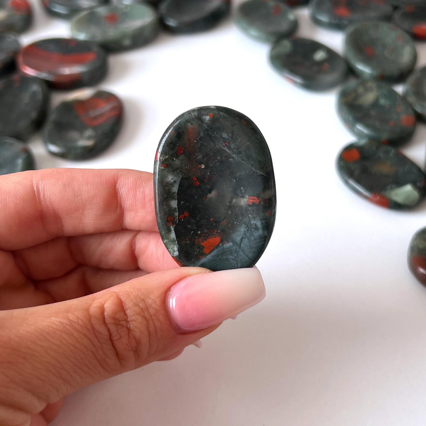 African Bloodstone Worry Stone