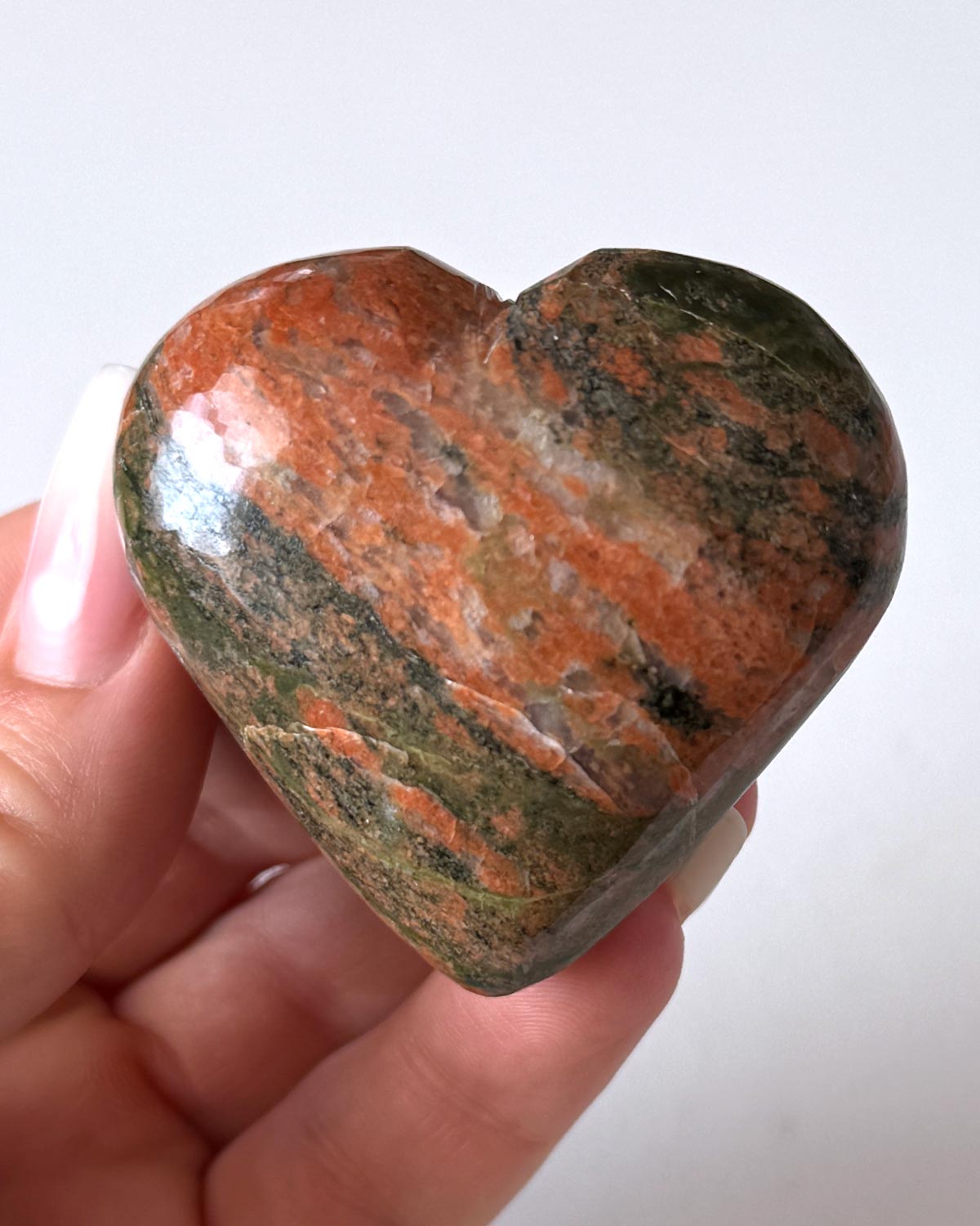 African Unakite Heart