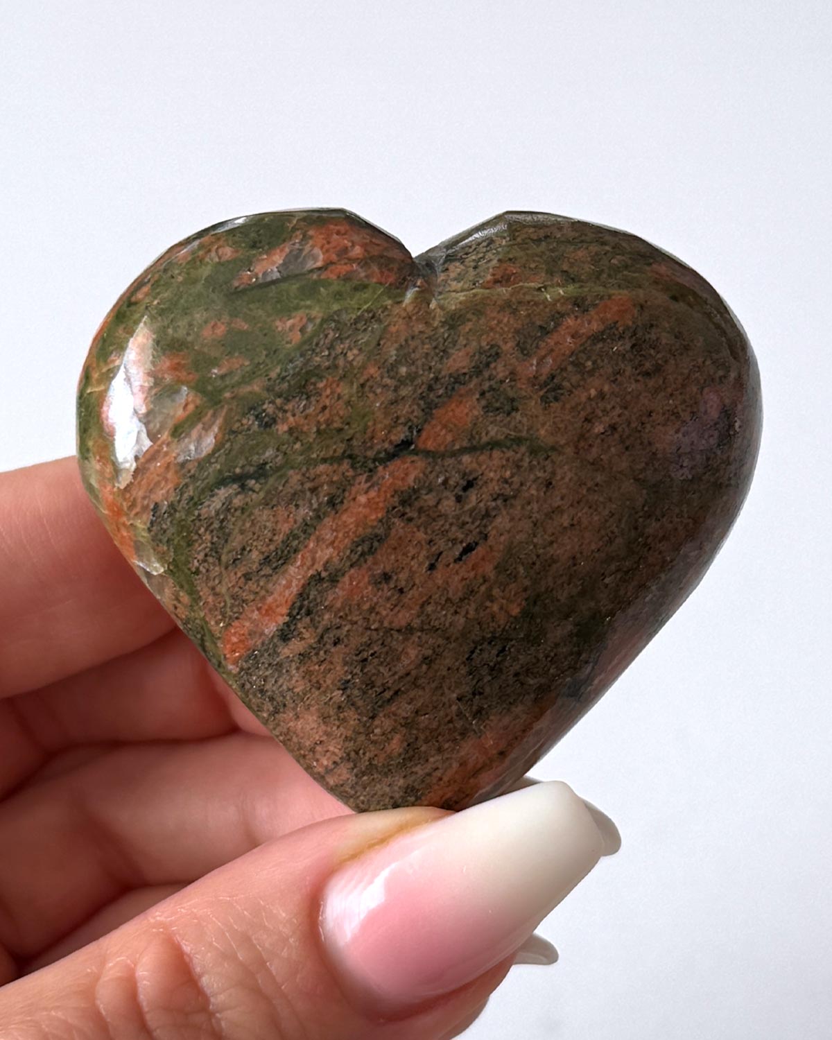 African Unakite Heart