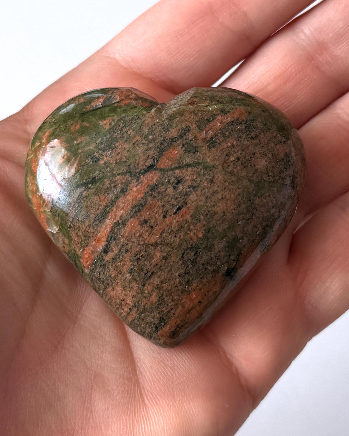 African Unakite Heart