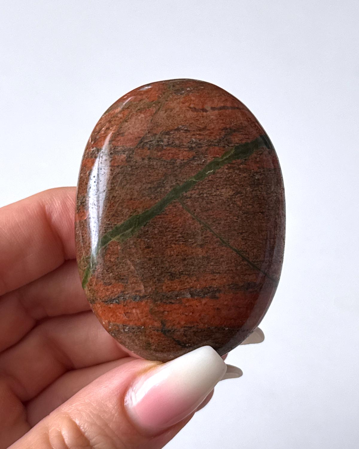 African Unakite Palm Stone