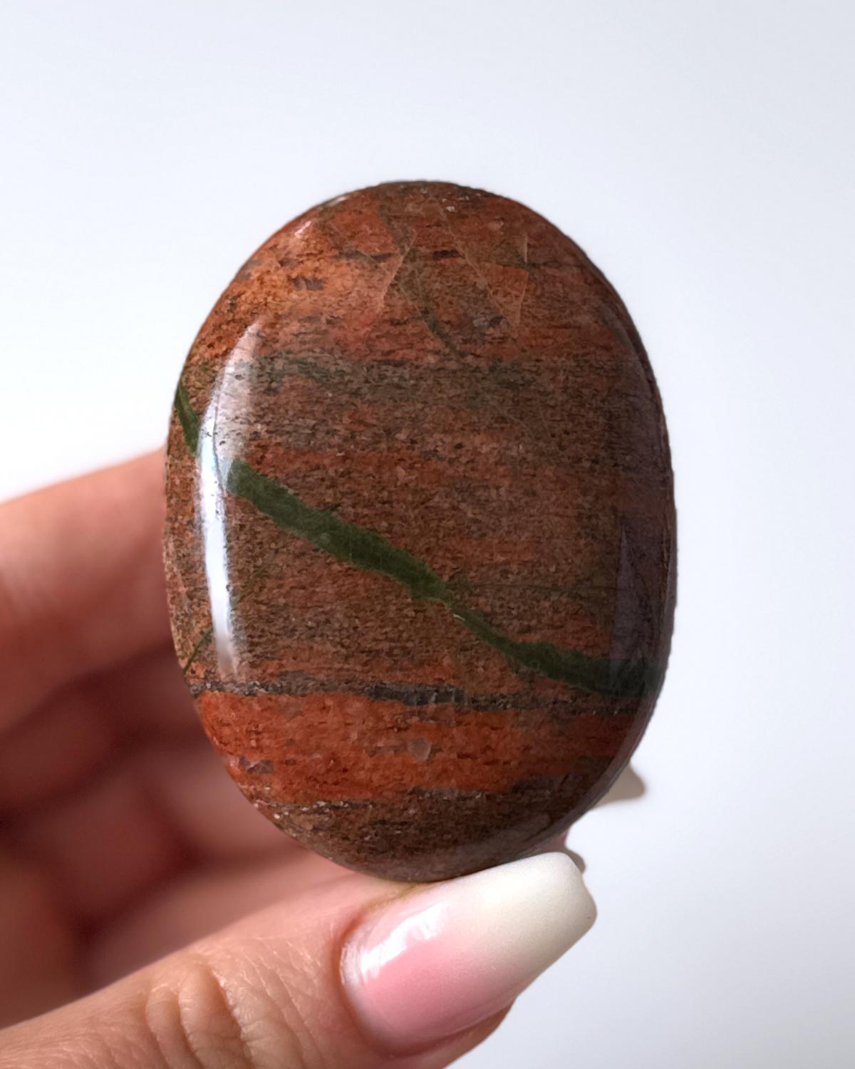 African Unakite Palm Stone
