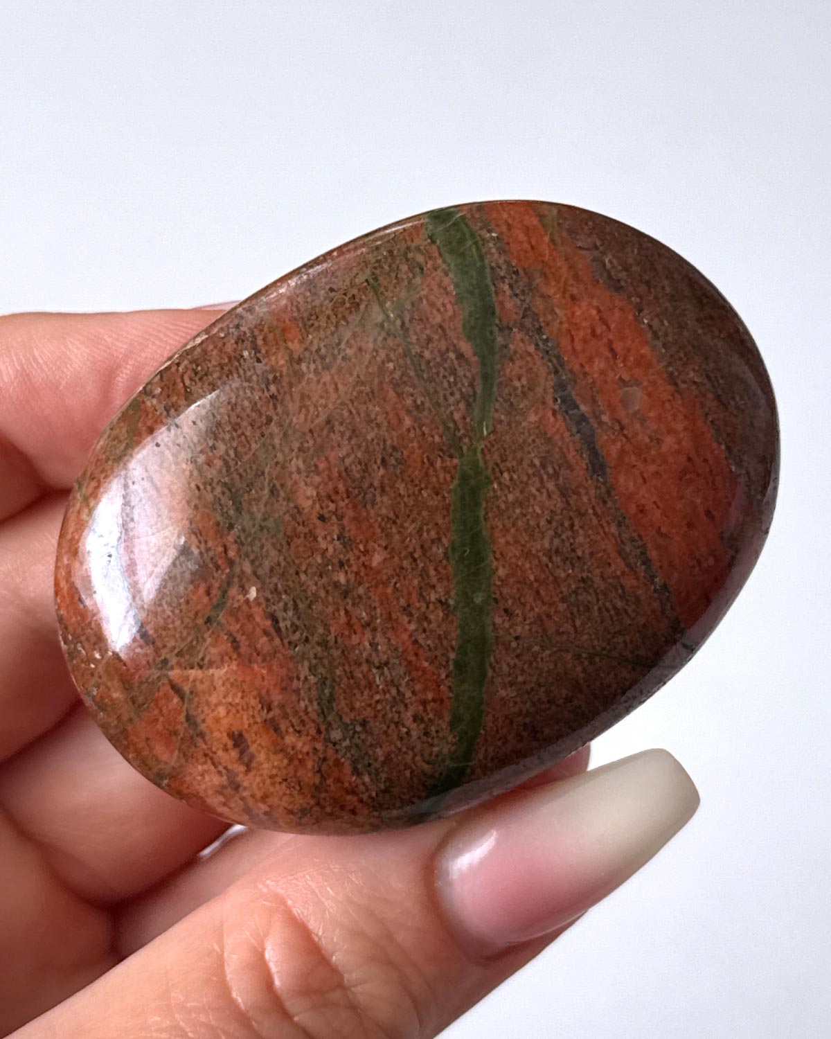 African Unakite Palm Stone