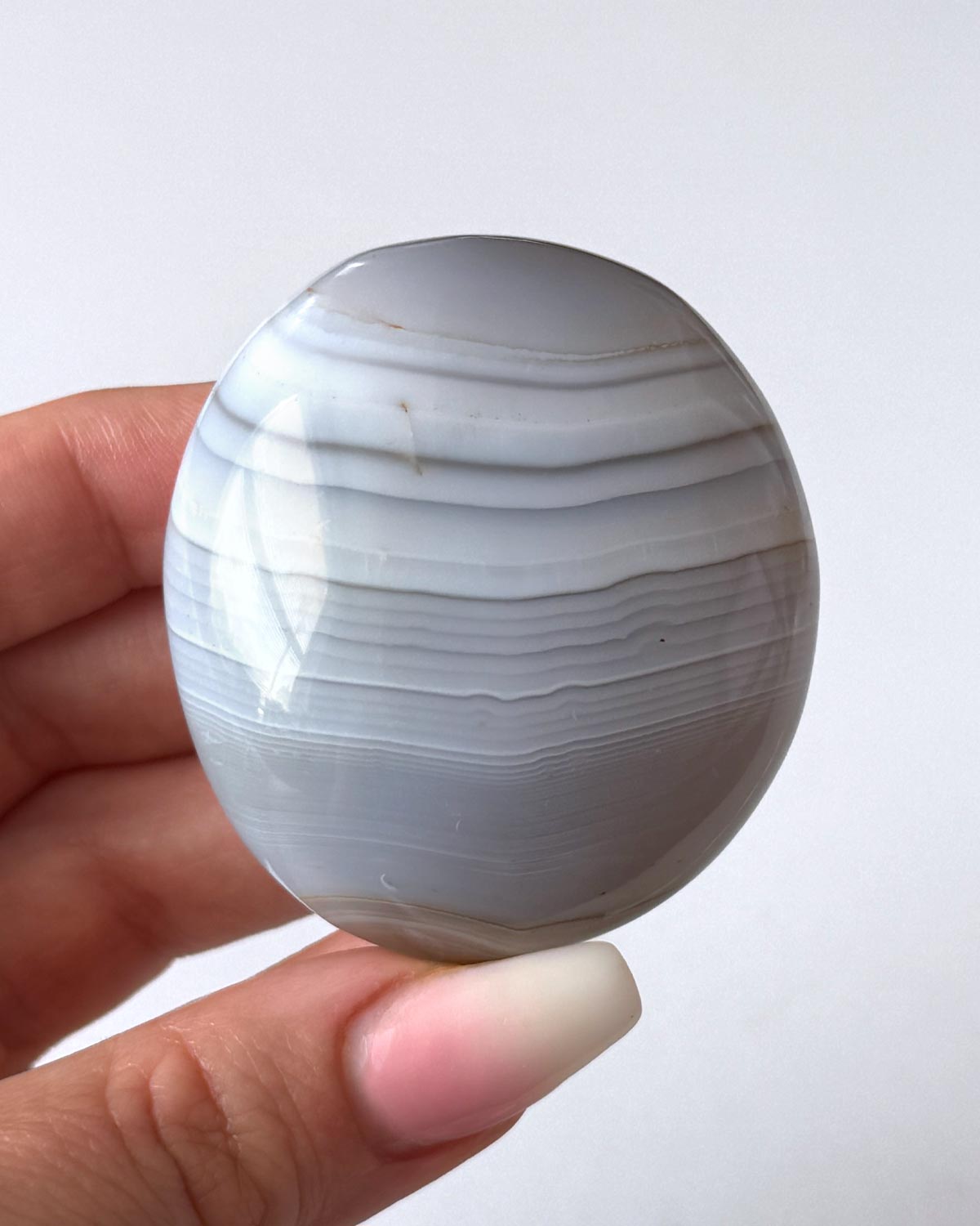 Banded Agate Palm Stone