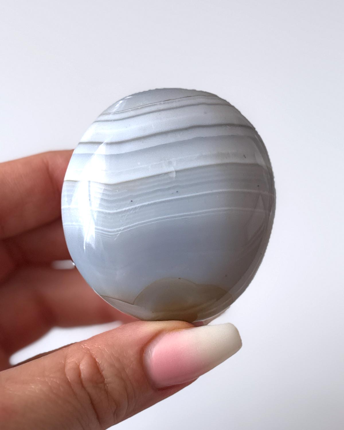 Banded Agate Palm Stone