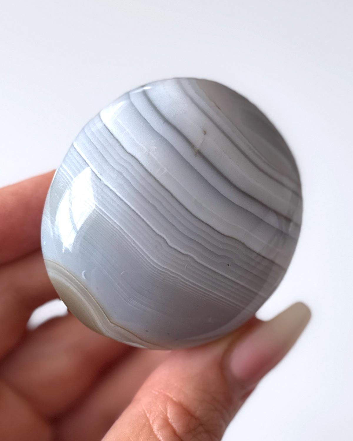 Banded Agate Palm Stone