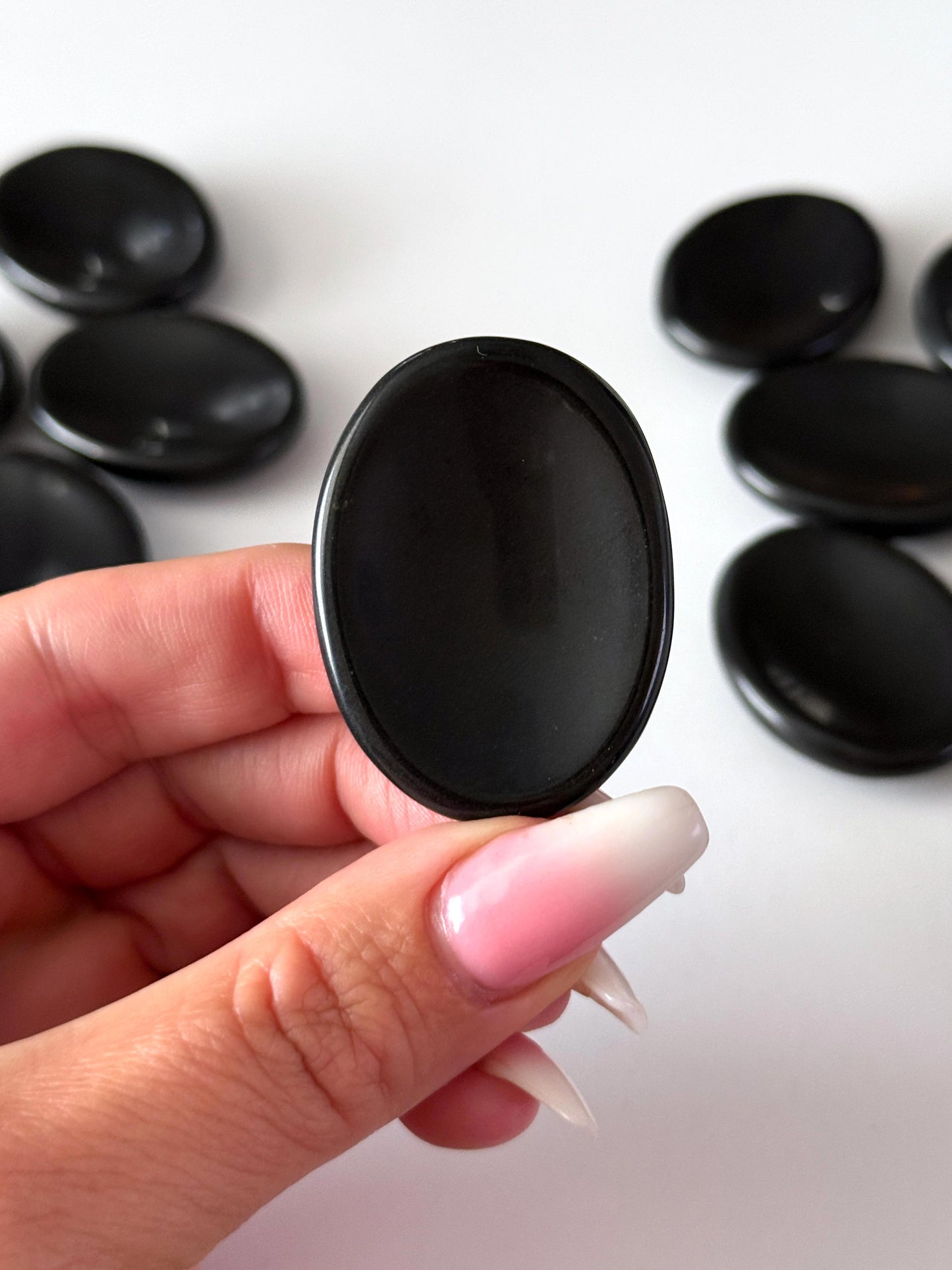 Black Jasper Worry Stone