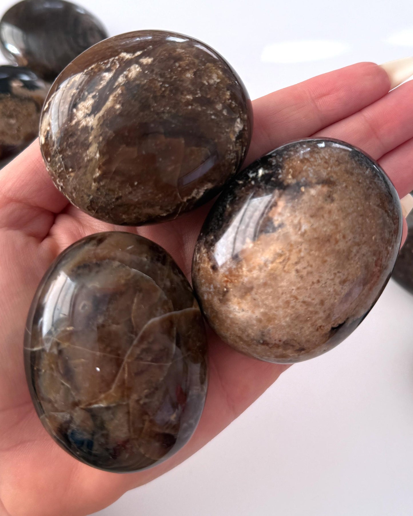 Black Opal Palm Stone