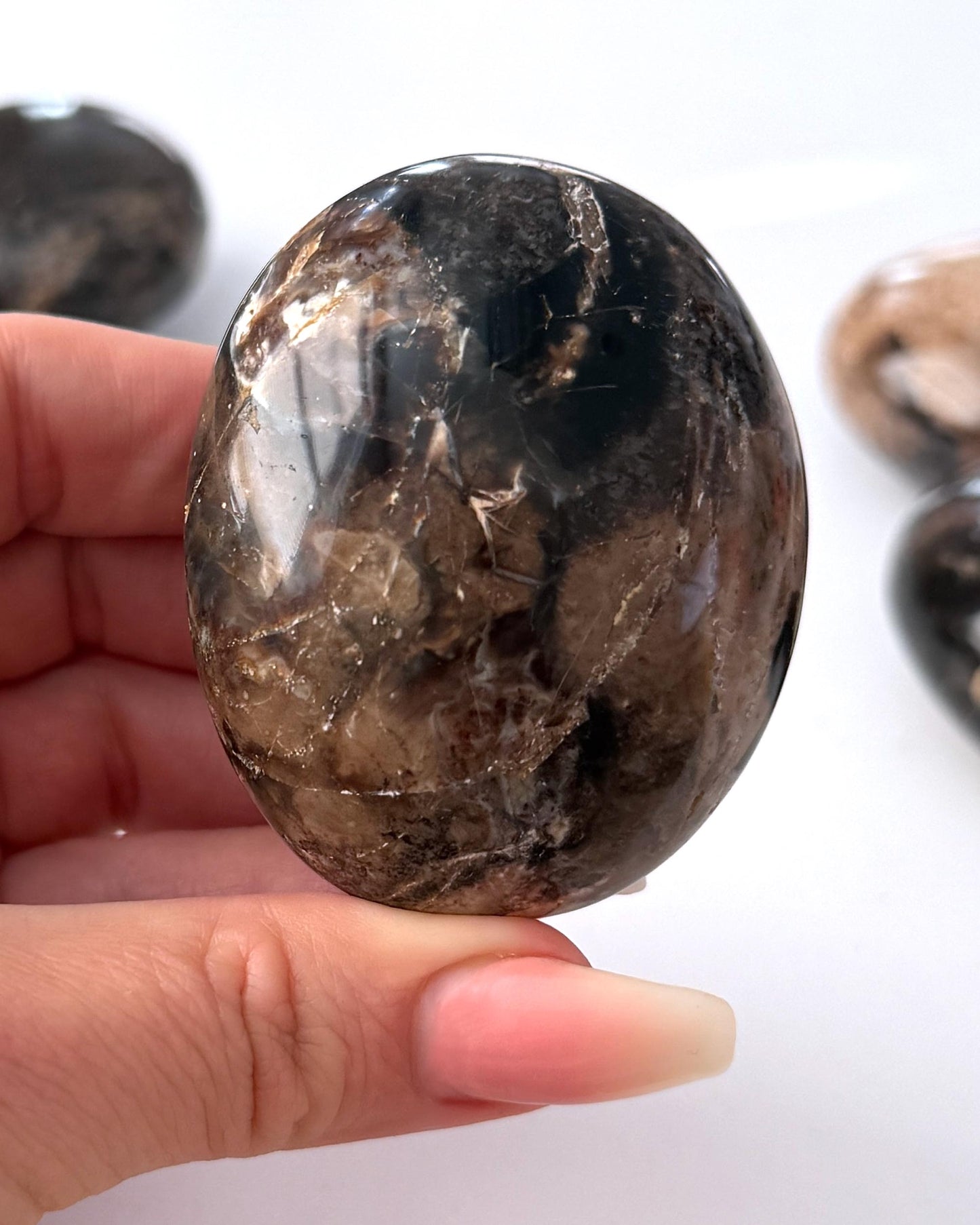 Black Opal Palm Stone