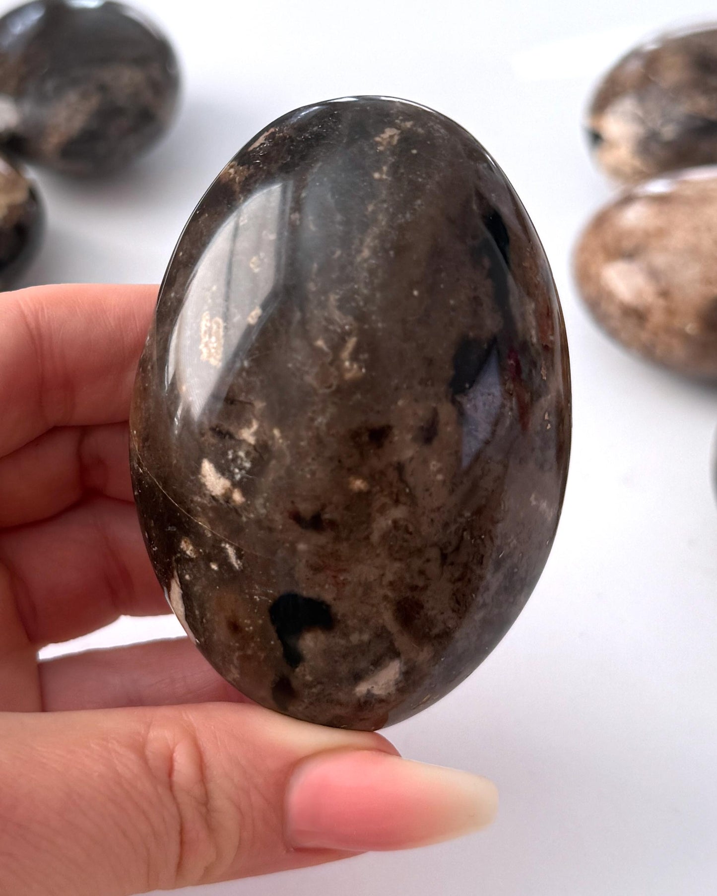 Black Opal Palm Stone