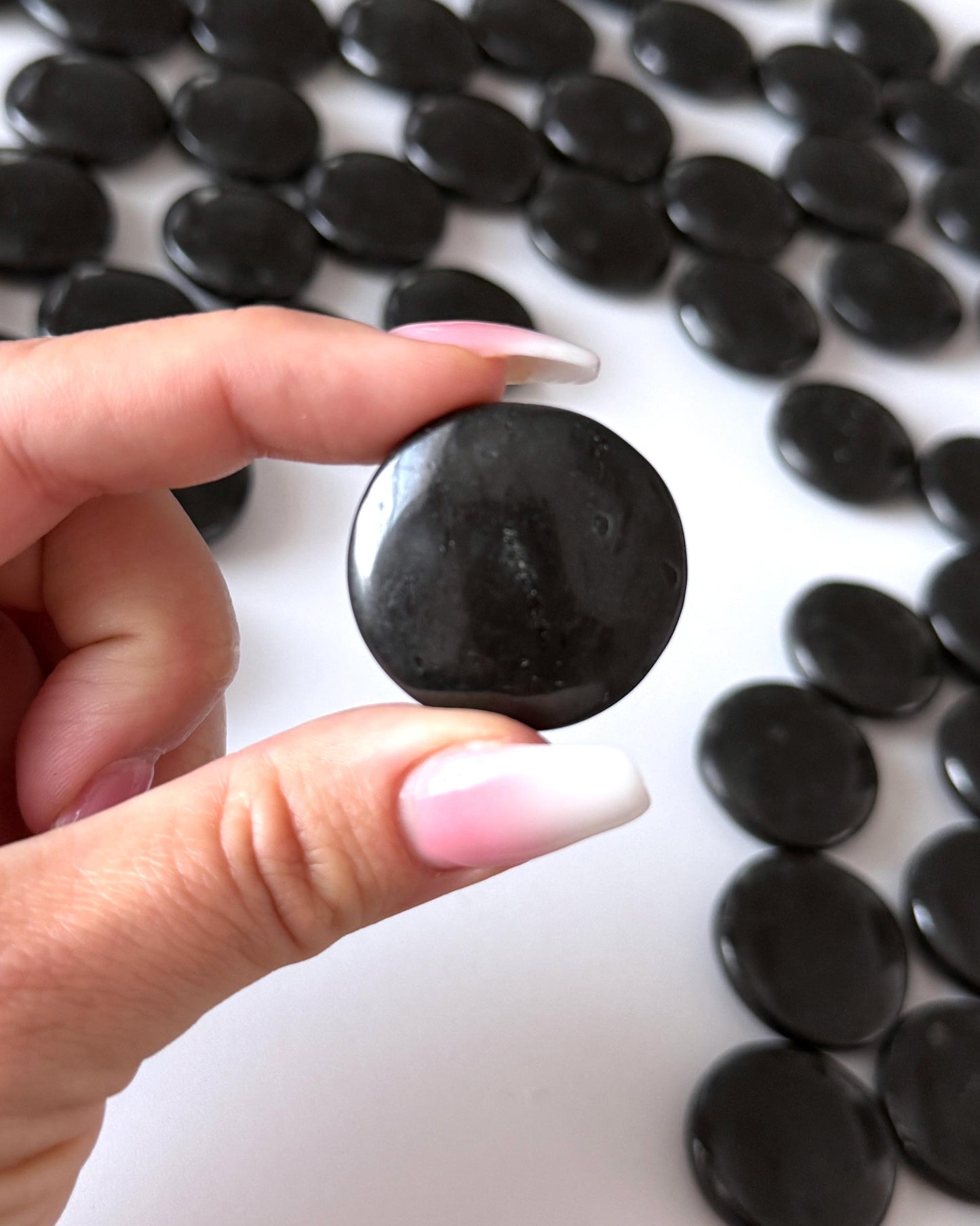 Black Tourmaline Coin