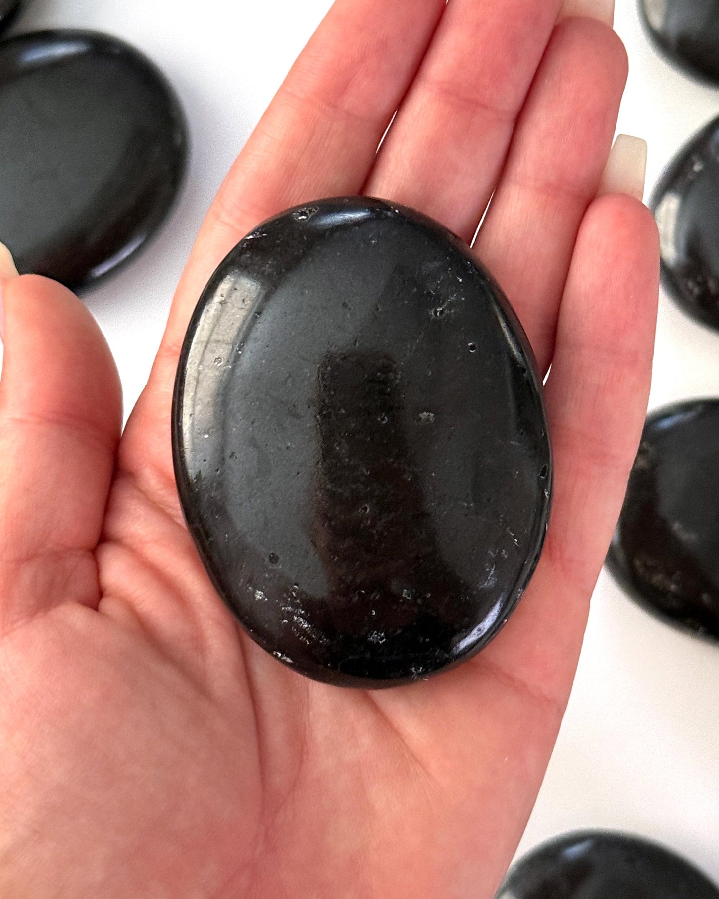 Black Tourmaline Palm Stone