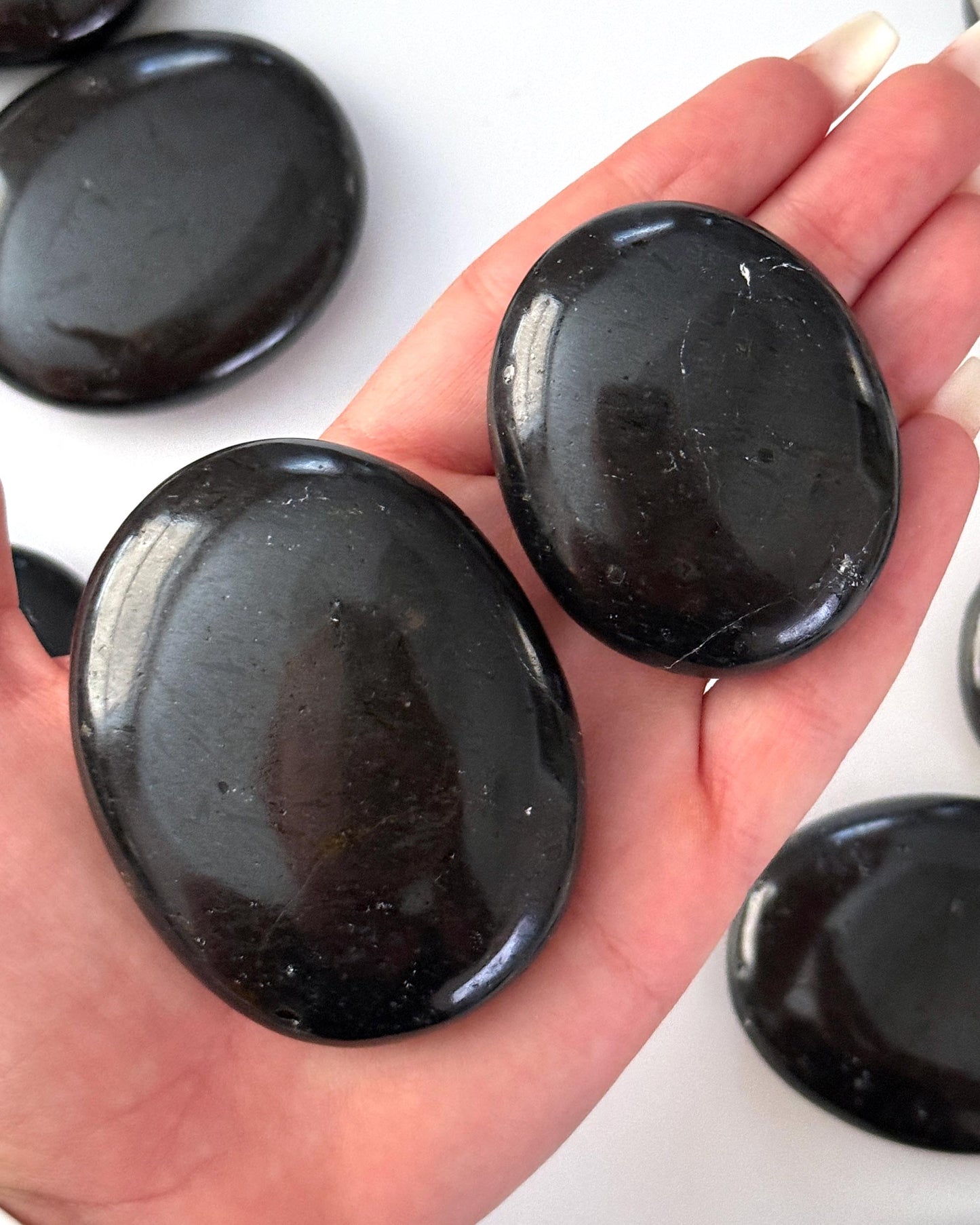 Black Tourmaline Palm Stone