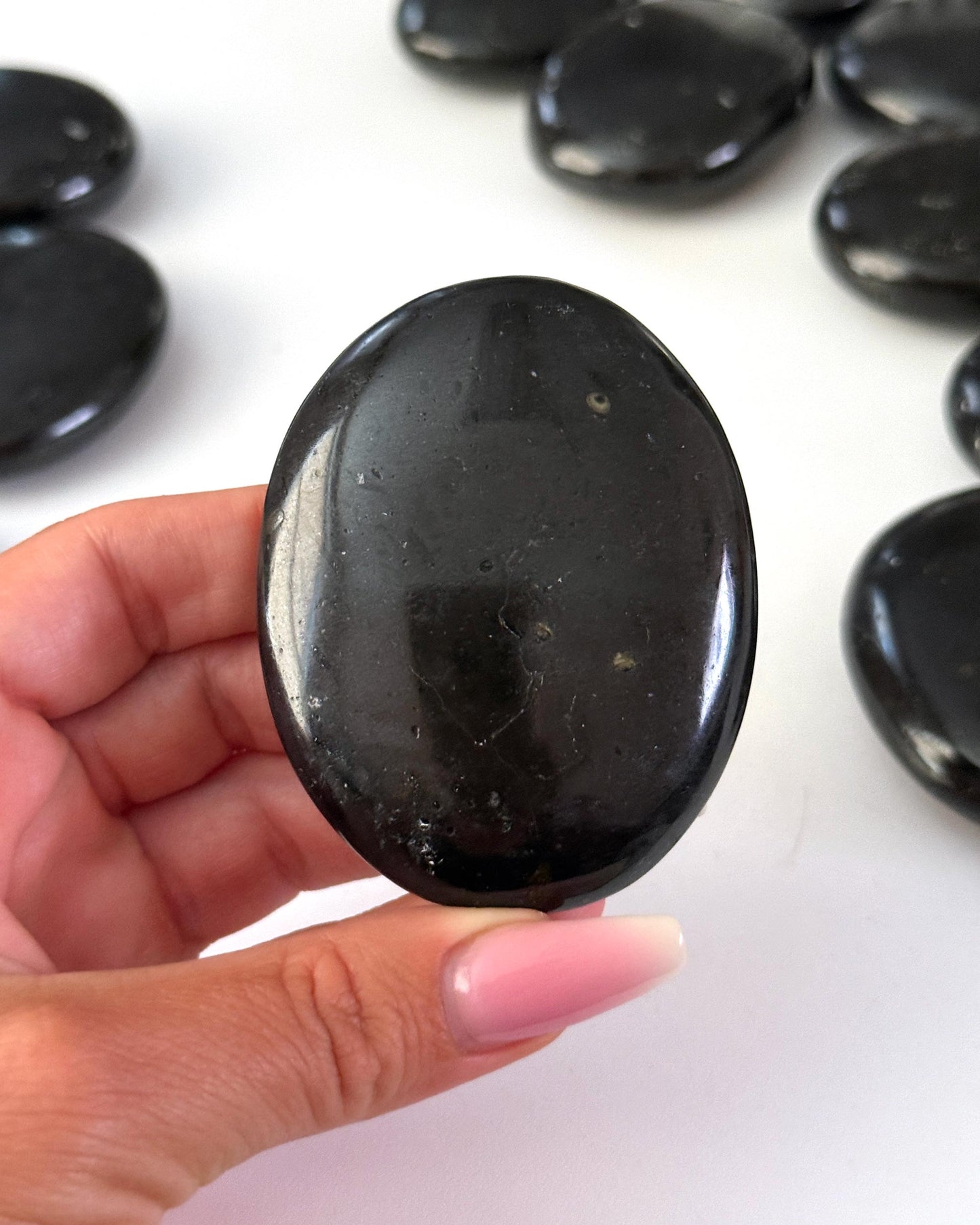 Black Tourmaline Palm Stone