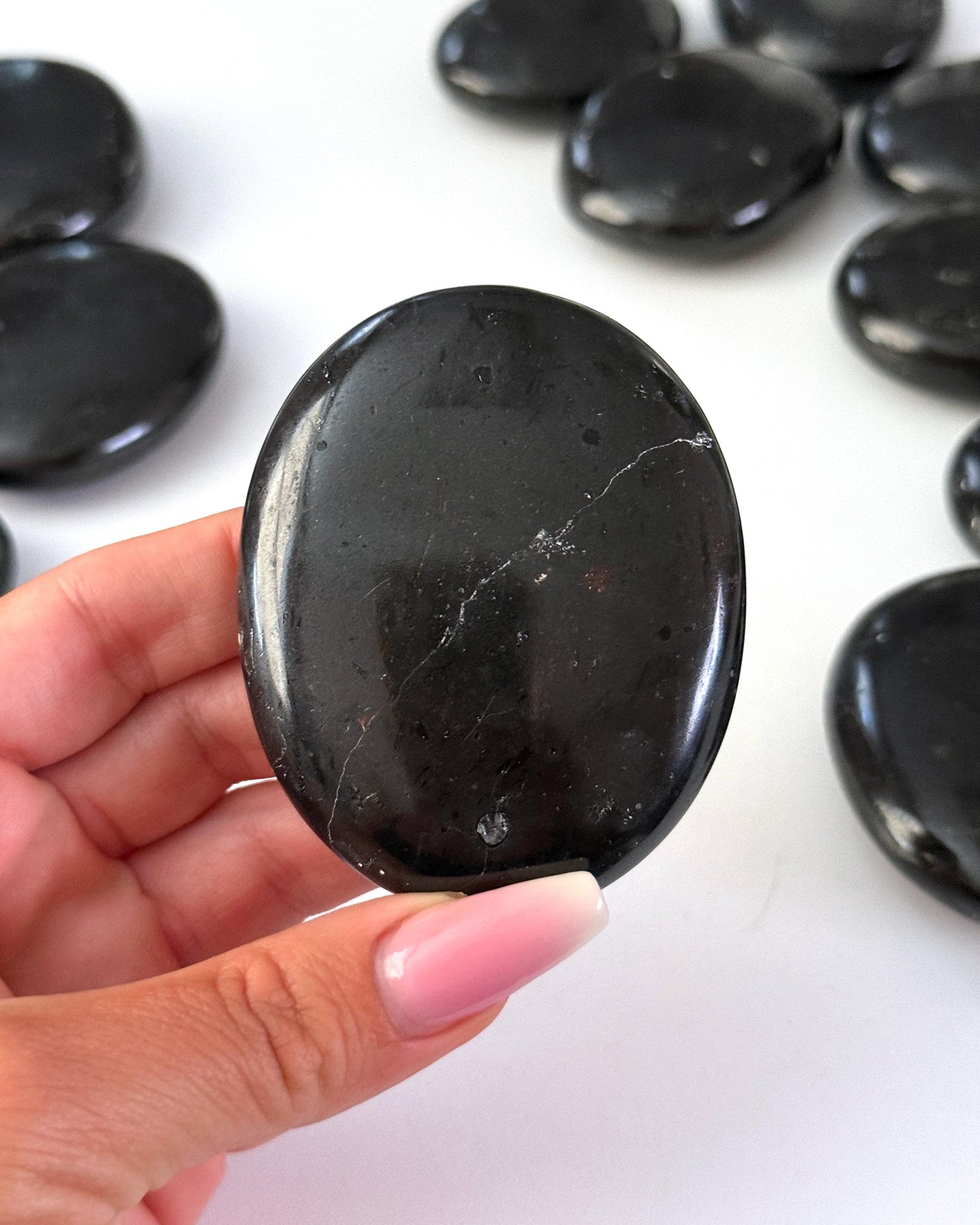 Black Tourmaline Palm Stone