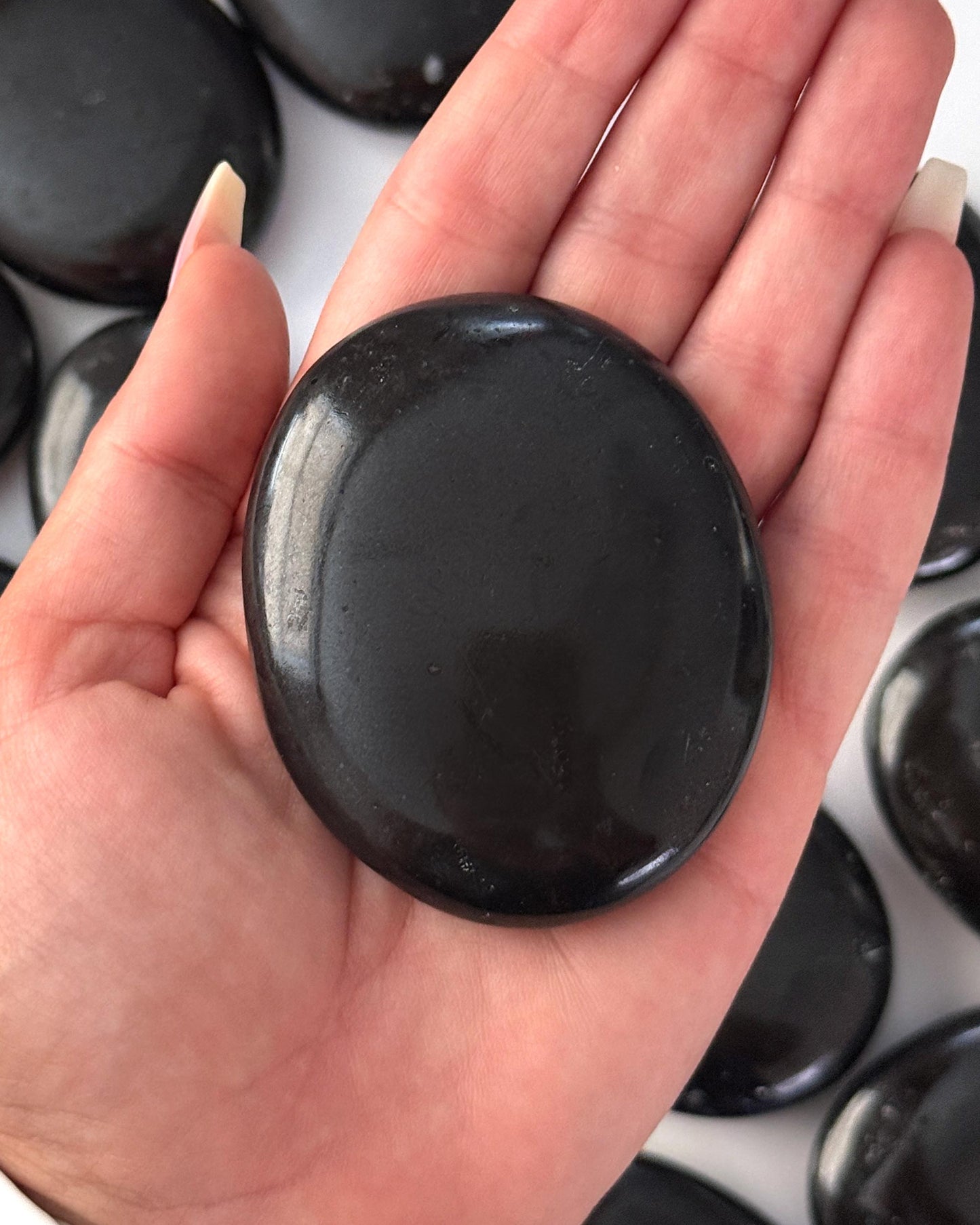 Black Tourmaline Palm Stone