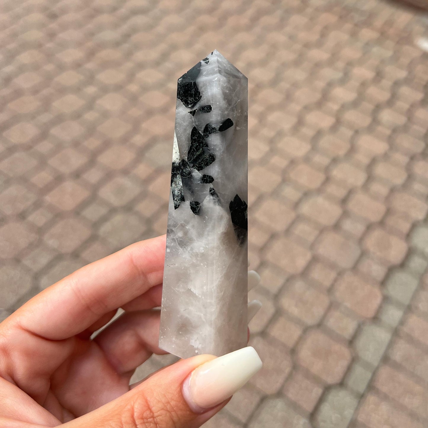 Tourmalinated Quartz Obelisk