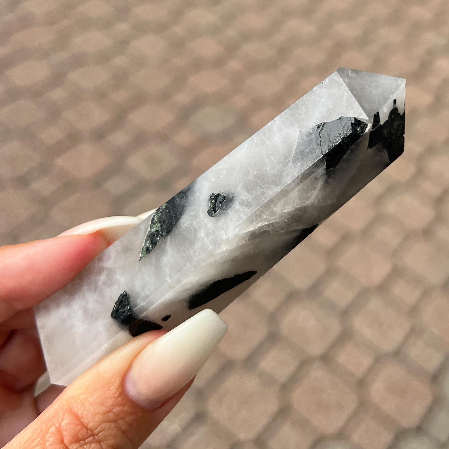Tourmalinated Quartz Obelisk