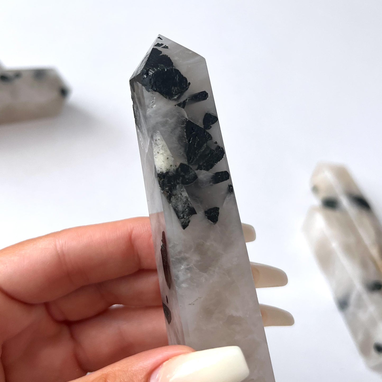 Tourmalinated Quartz Obelisk