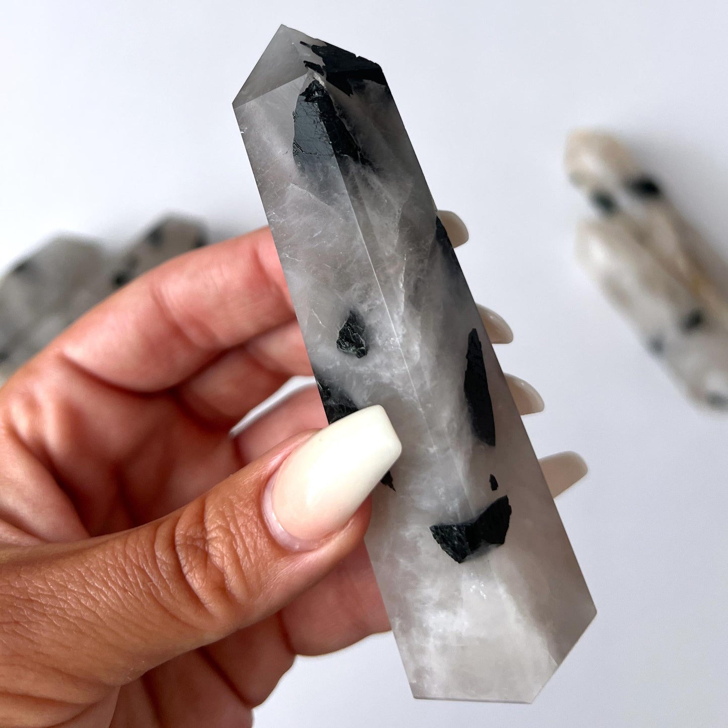 Tourmalinated Quartz Obelisk