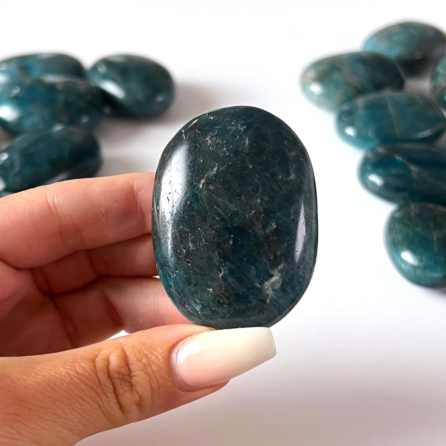 Blue Apatite Palm Stone
