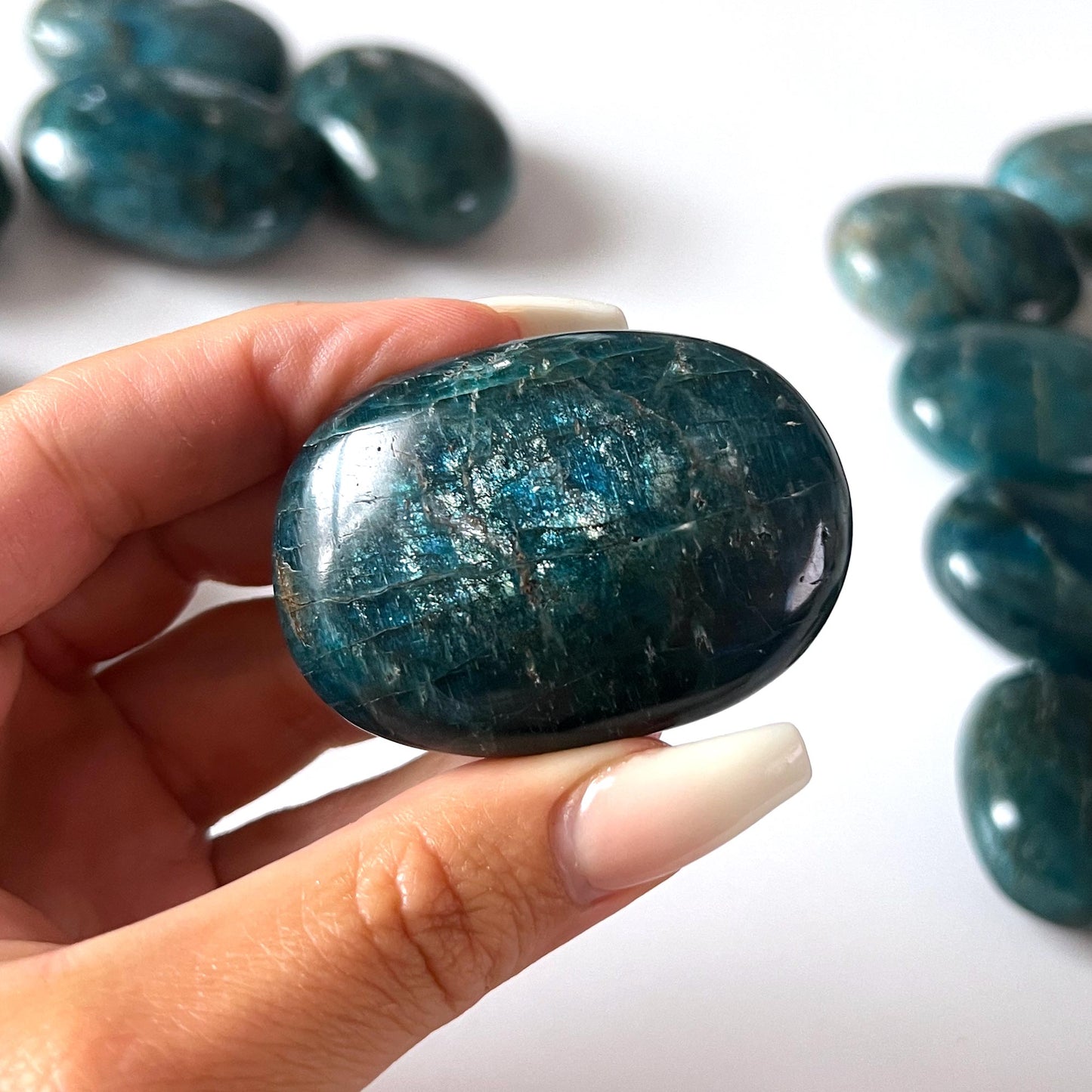 Blue Apatite Palm Stone
