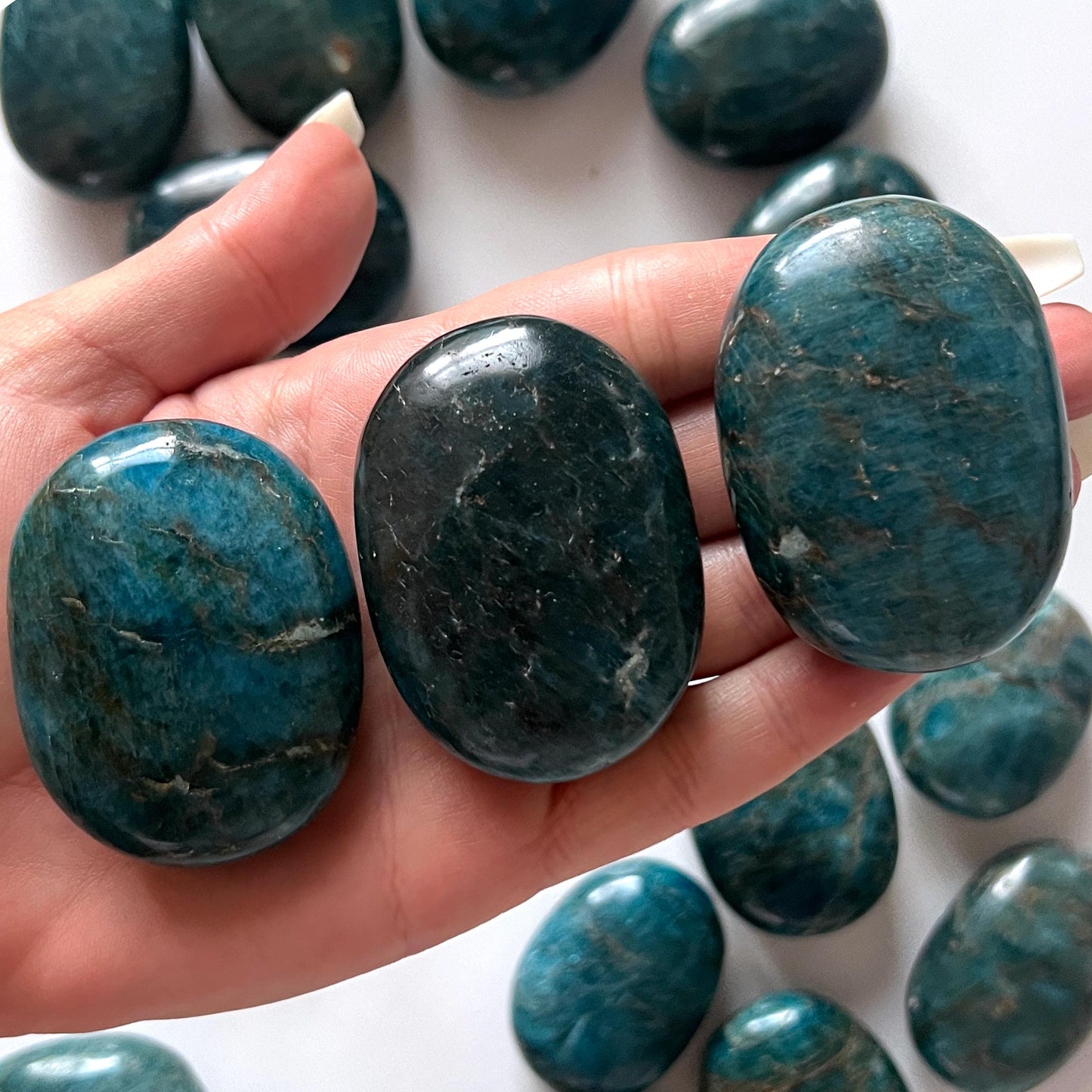 Blue Apatite Palm Stone