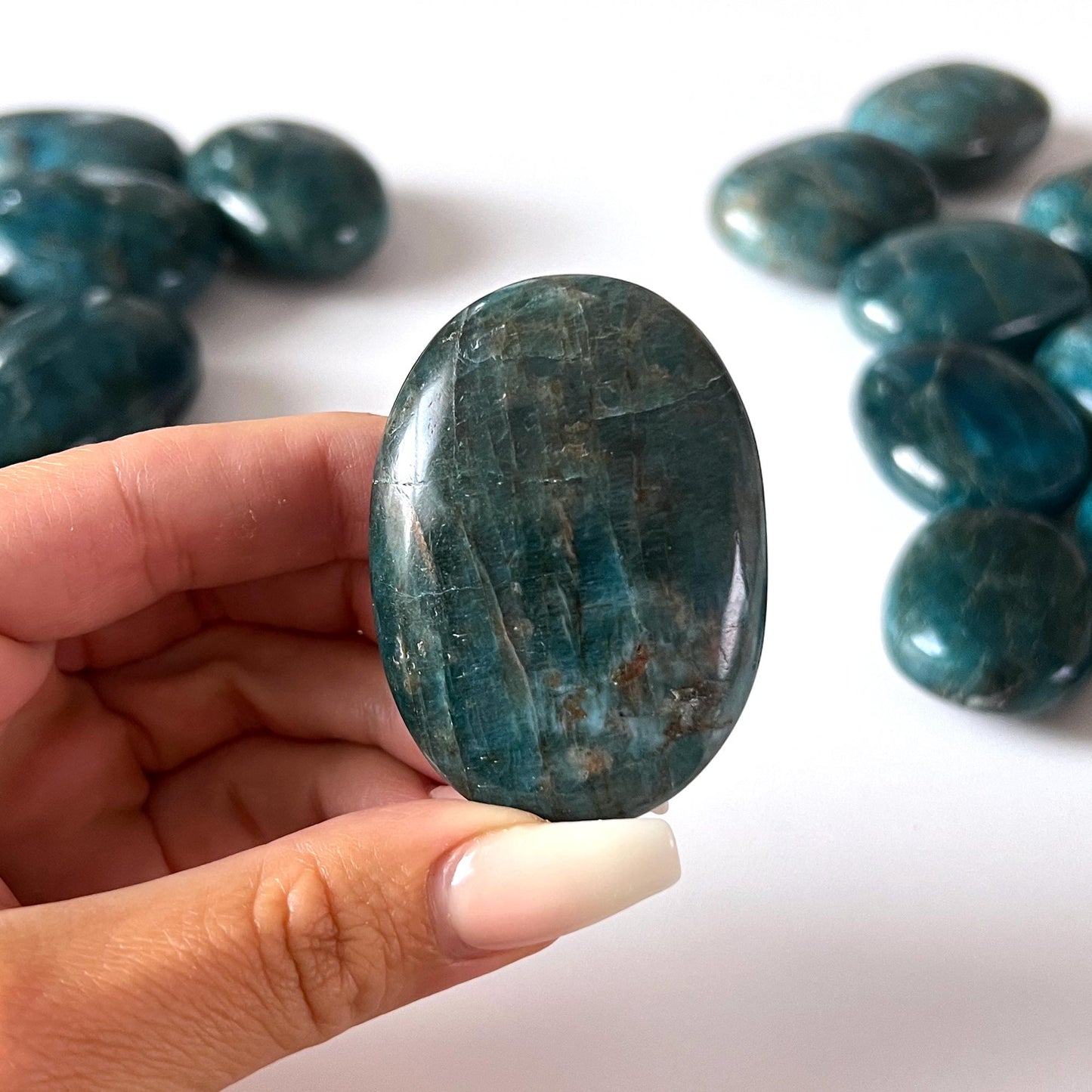 Blue Apatite Palm Stone