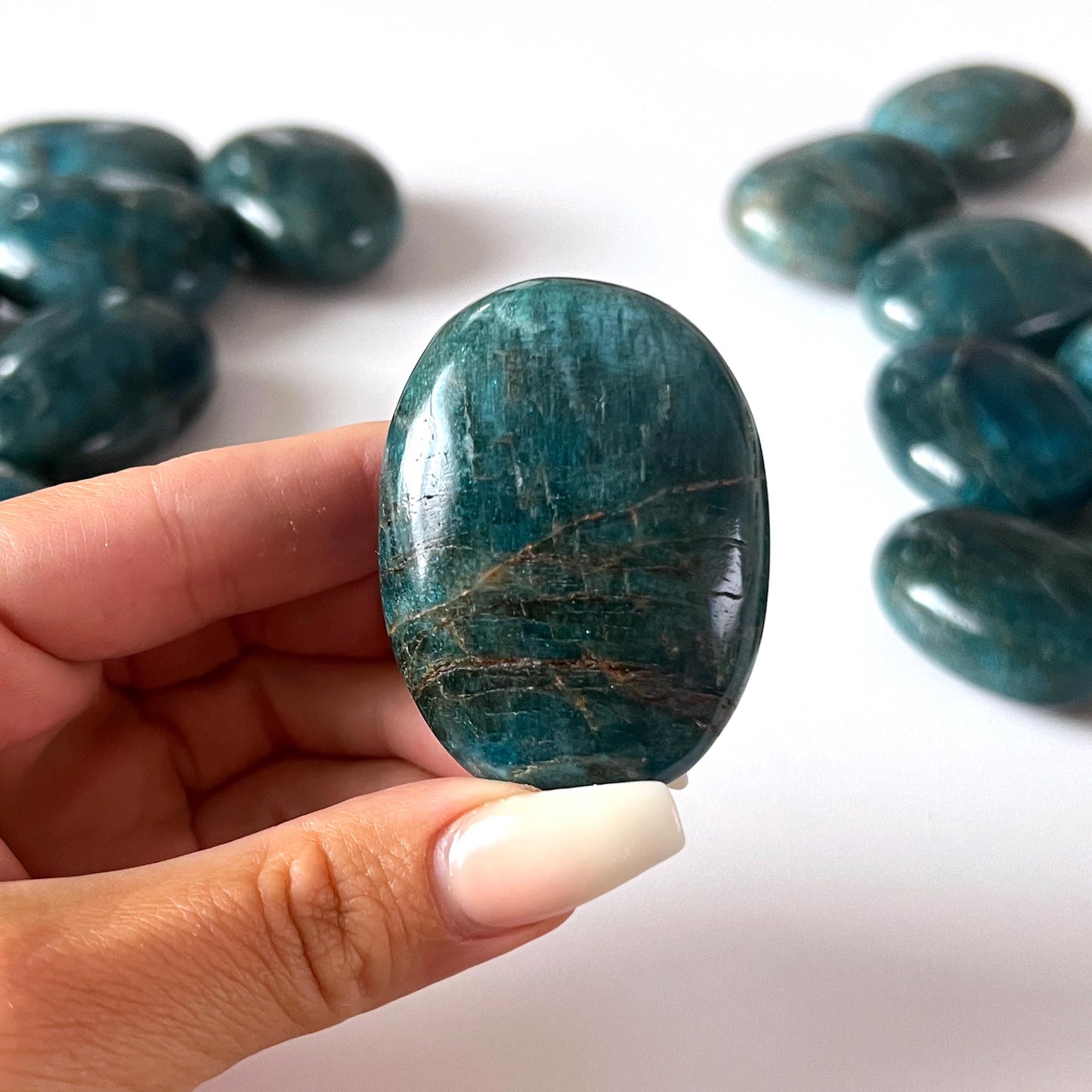 Blue Apatite Palm Stone