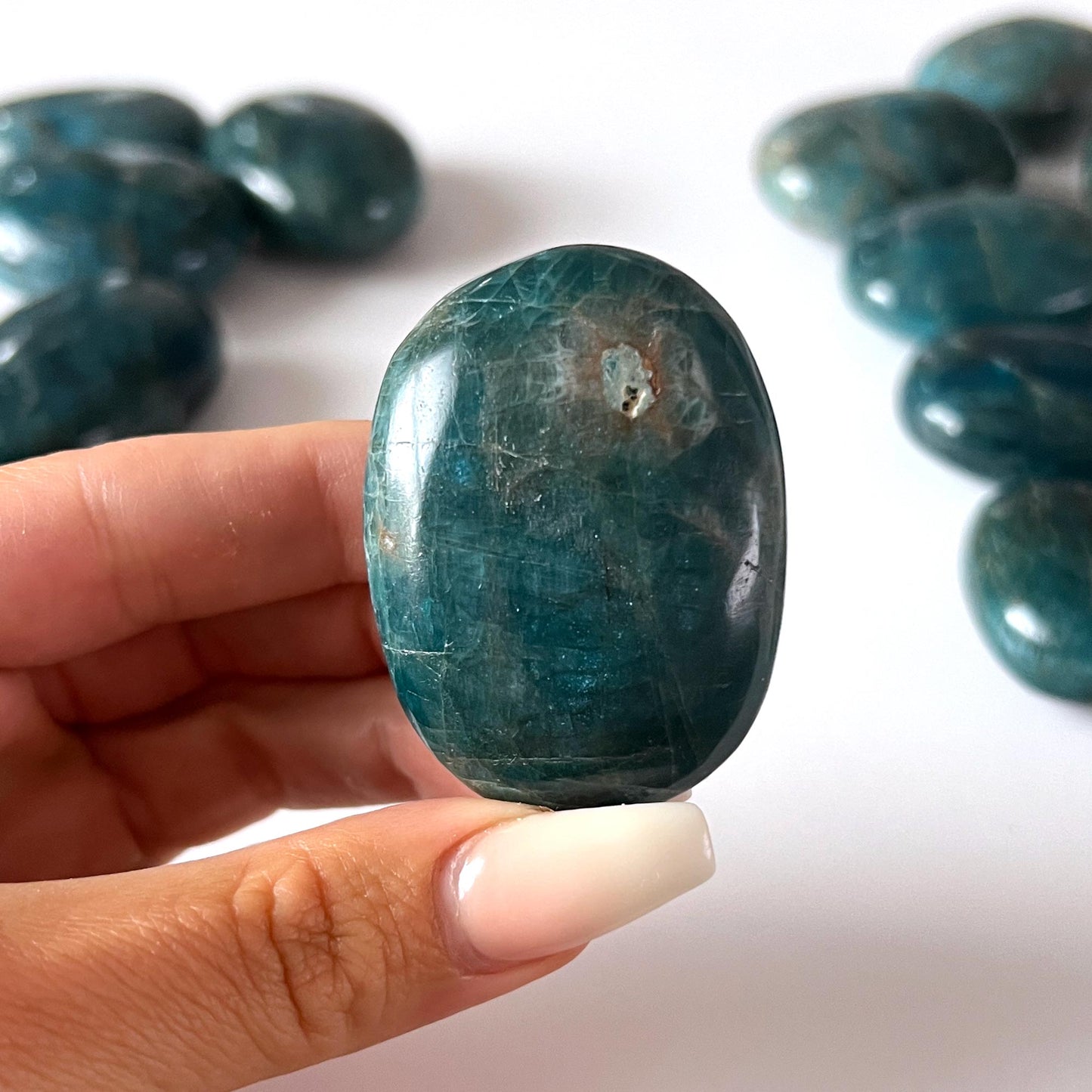 Blue Apatite Palm Stone