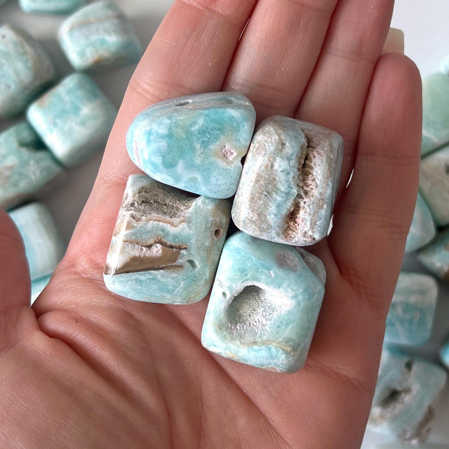 Blue Aragonite Tumbled Stone