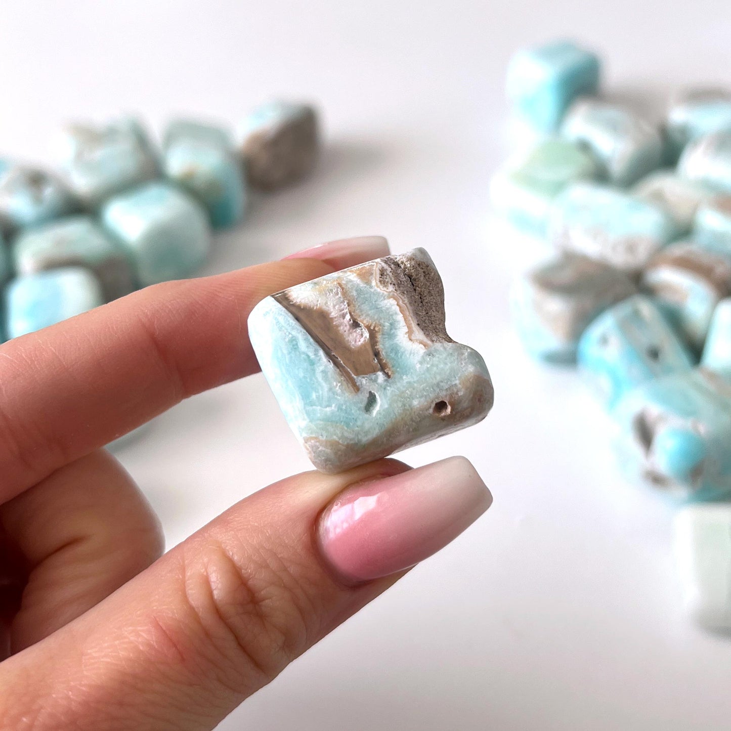 Blue Aragonite Tumbled Stone