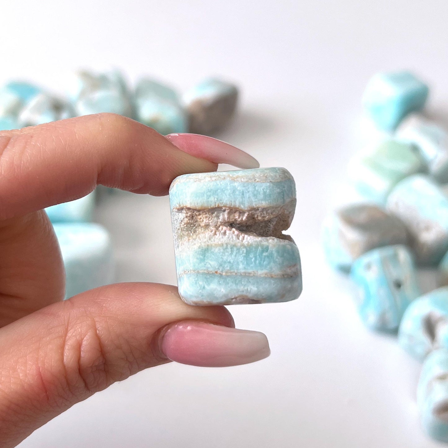 Blue Aragonite Tumbled Stone