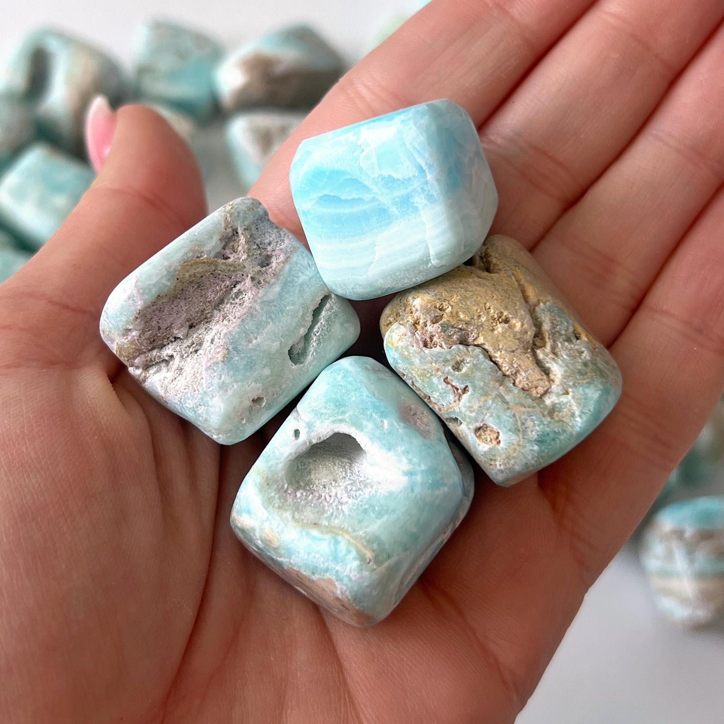 Blue Aragonite Tumbled Stone