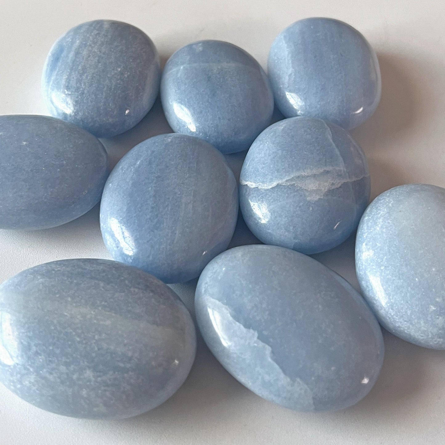 Blue Calcite Palm Stone