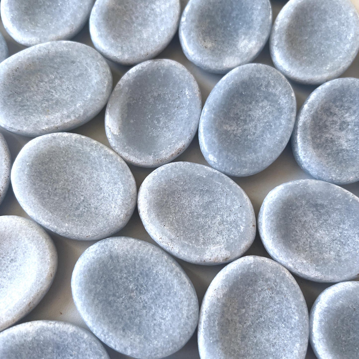 Blue Calcite Worry Stone