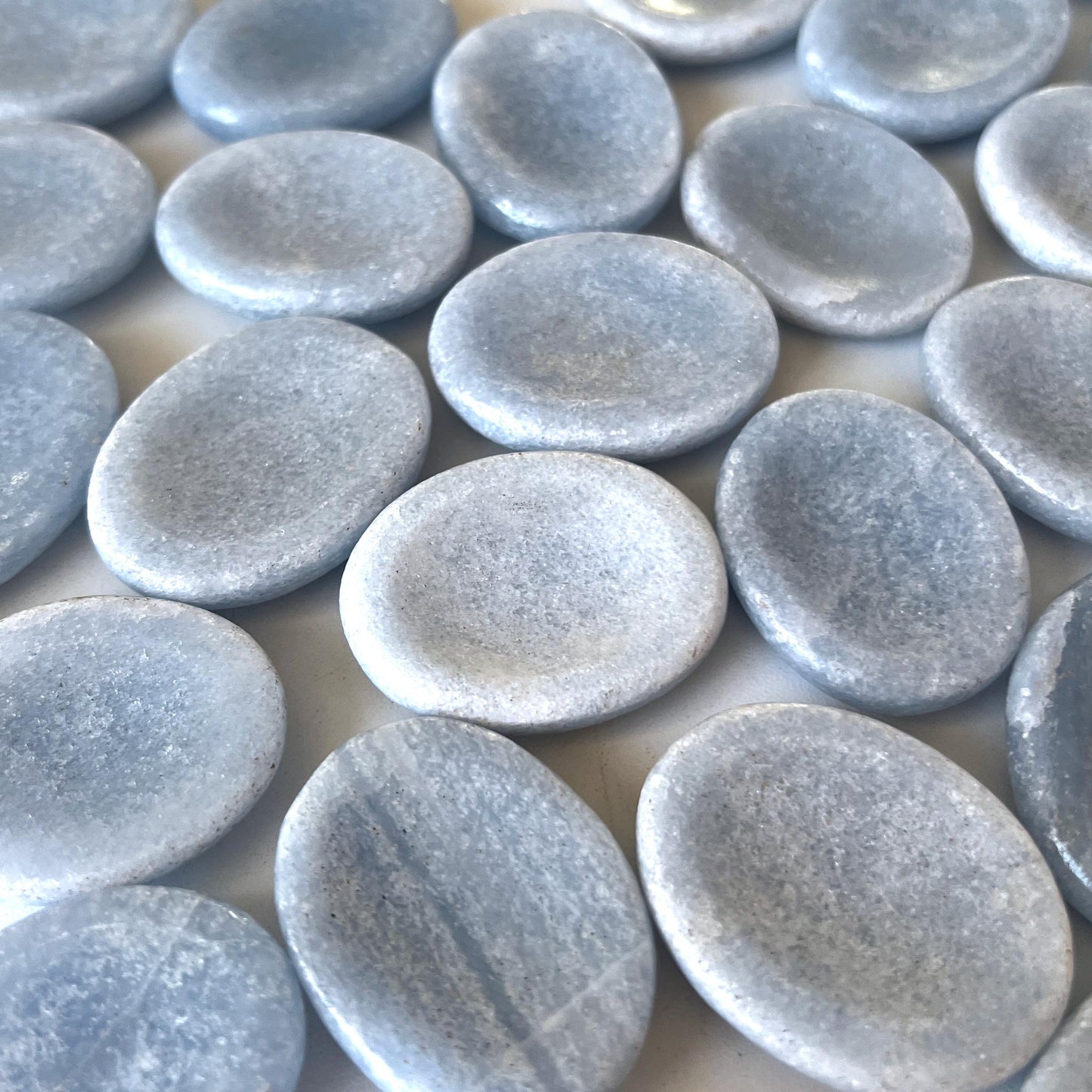 Blue Calcite Worry Stone