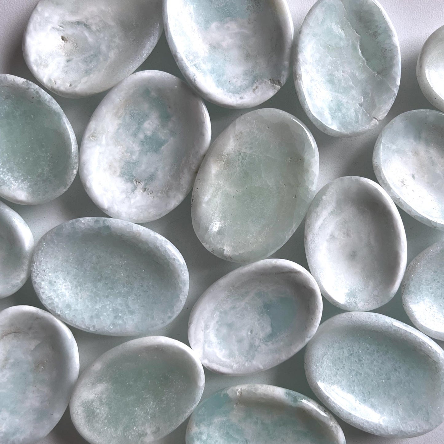 Blue Caribbean Calcite Worry Stone