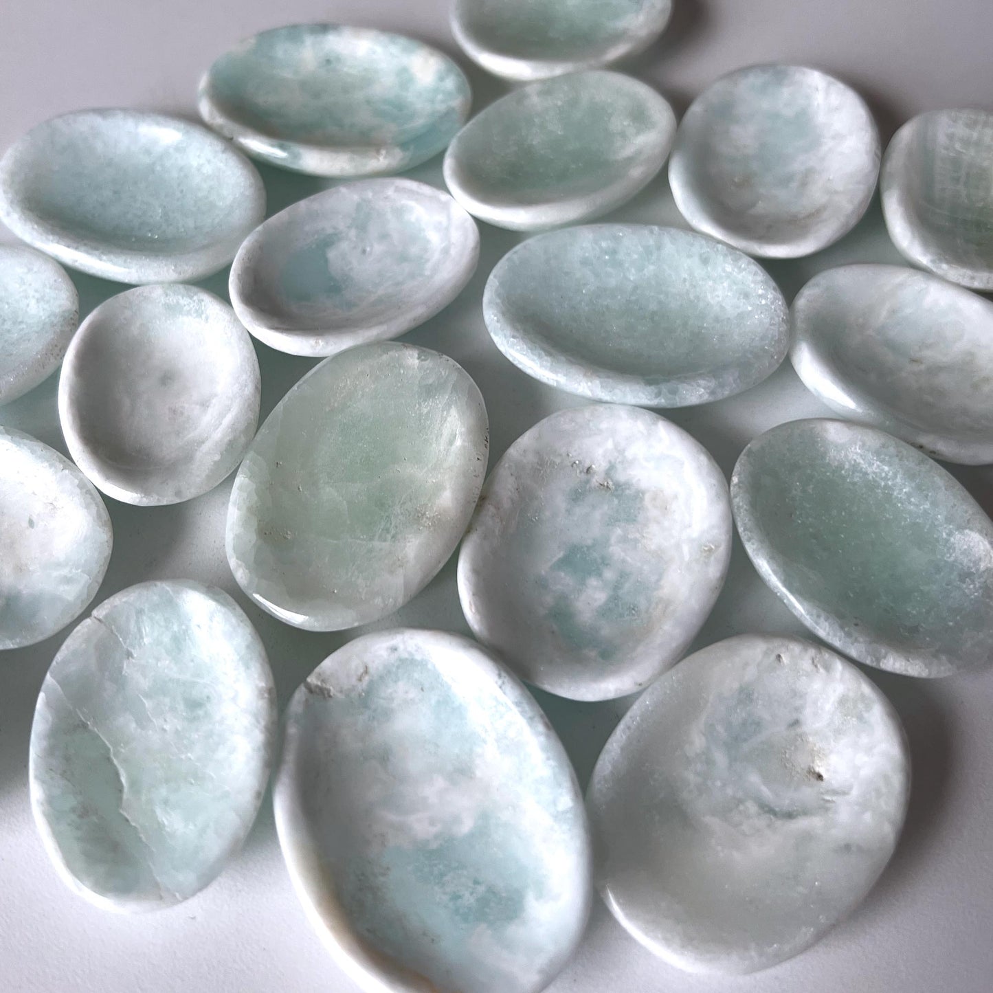 Blue Caribbean Calcite Worry Stone