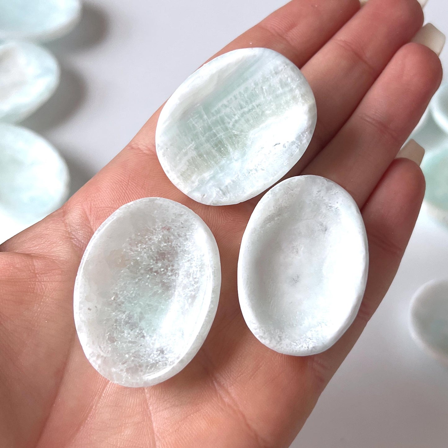 Blue Caribbean Calcite Worry Stone