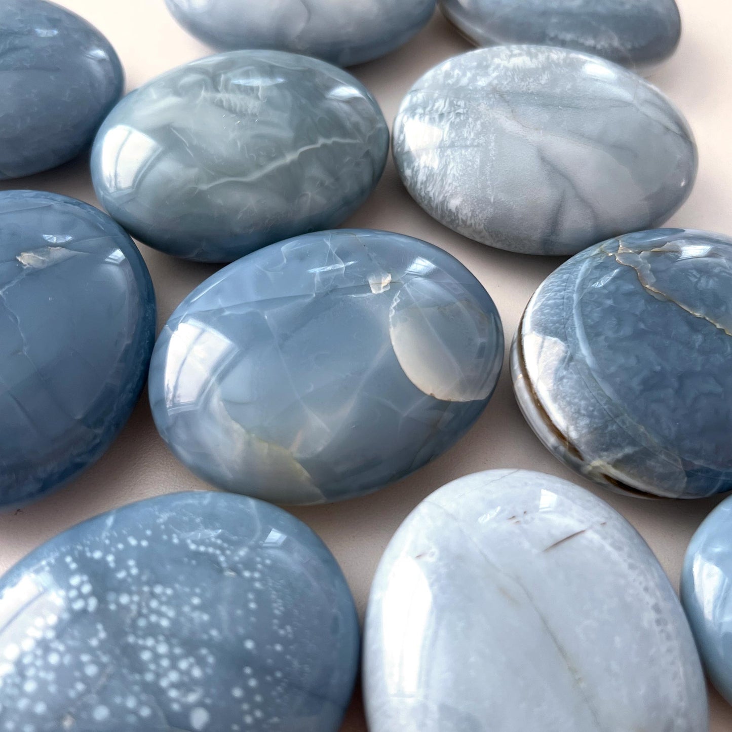 Blue Opal Palm Stone