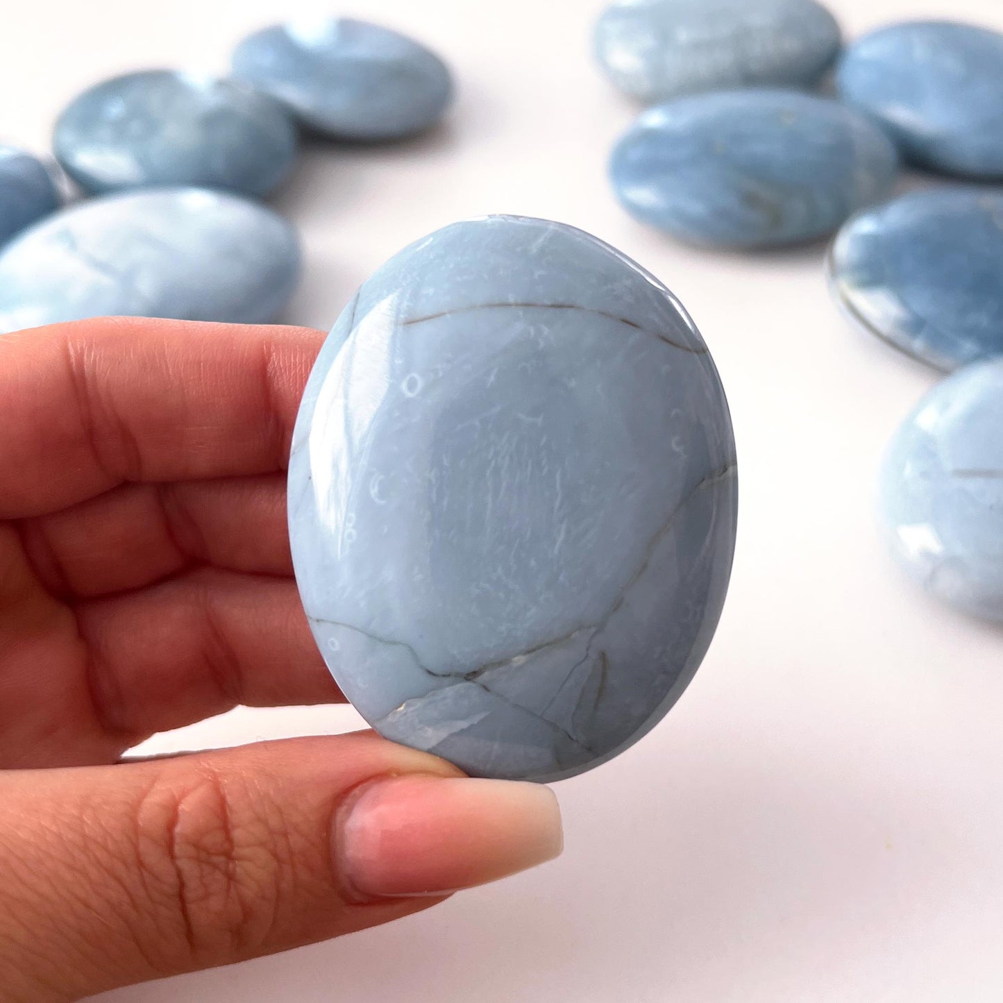 Blue Opal Palm Stone