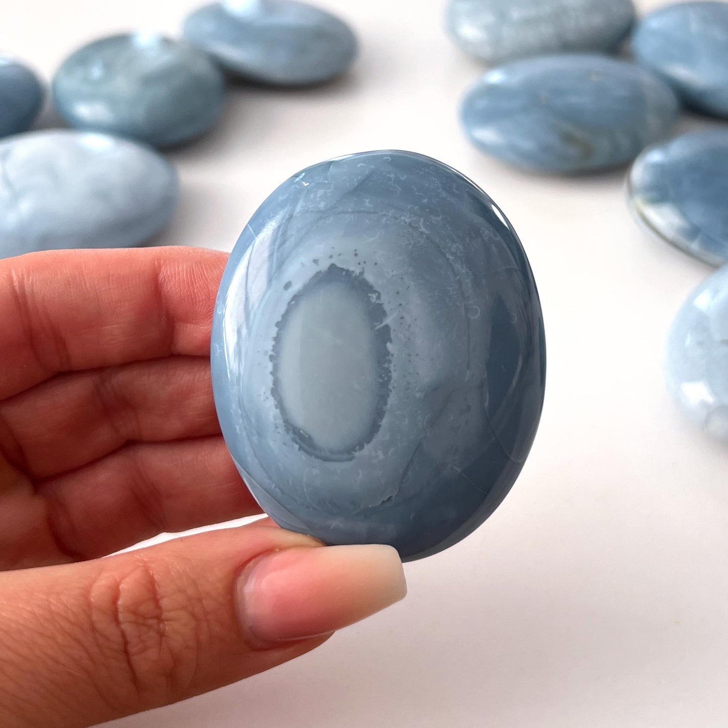 Blue Opal Palm Stone