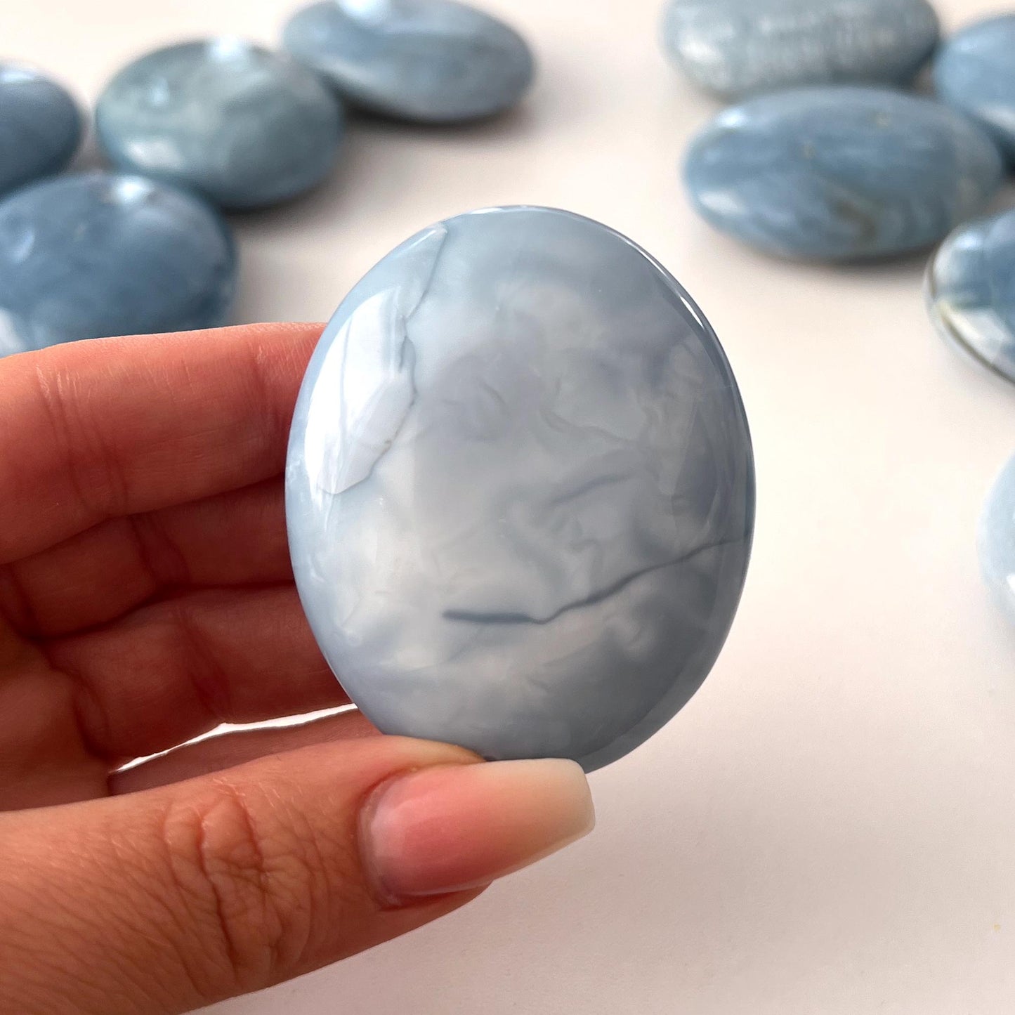 Blue Opal Palm Stone